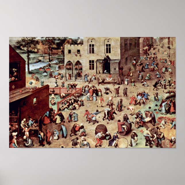 Barnens spel efter Bruegel D. Ä. Pieter (Bästa Poster (Framsidan)