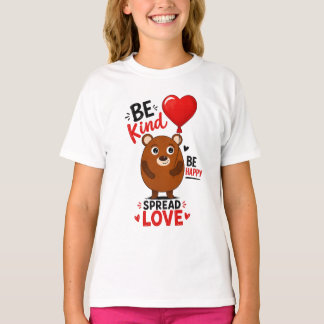 Barnens T-shirt med en teddybjörn