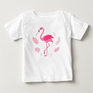 Barnens T-shirt med rosa flamingo