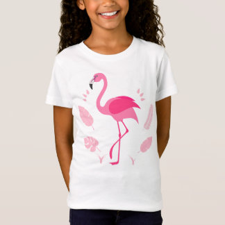 Barnens T-shirt med rosa flamingo