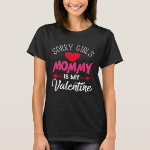 Barnens Tut Me Sorry Girl Mama är min Valentine T Shirt