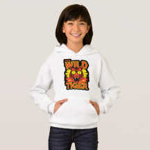 Barnens Vilda Tiger Grafiska Hoodie