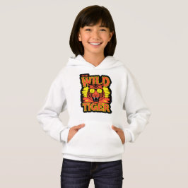 Barnens Vilda Tiger Grafiska Hoodie T Shirt