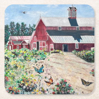 Barnes och fjärilar underlägg papper kvadrat