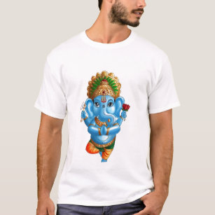 Barnet Ganesha i en Vrksasana (träd) Yoga poserar T-shirt