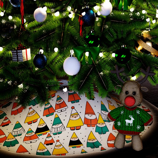 Barnet  Jultomten Teckning Julgransmatta Borstad Polyester (Skapare uppladdad)