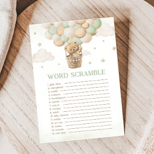 Barnet Shower Ord-scramble-spel för tidiga vänteti