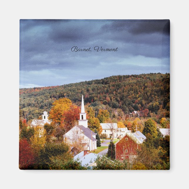 Barnet, Vermont, hösten i New England Magnet (Framsidan)