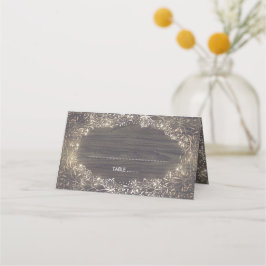 Barnets andedräkt Guld Blommor Utandning Rustic Br Placeringskort