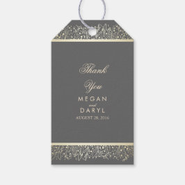 Barnets andedräkt Guld Bouquet Bröllop Presentetikett