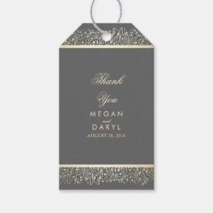 Barnets andedräkt Guld Bouquet Bröllop Presentetikett