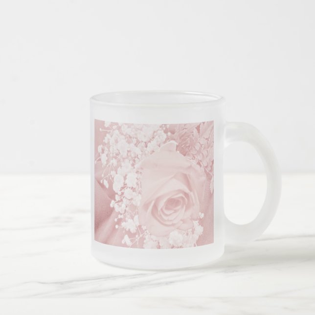 Barnets andedräkt och Ro - Rosa Frostad Glasmugg (Höger)