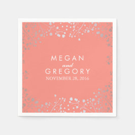 Barnets andedräkt Silver Coral Bröllop Pappersservett