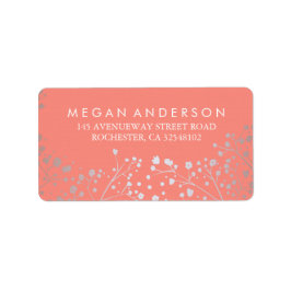 Barnets andedräkt Silver och koral Bröllop Adressetikett