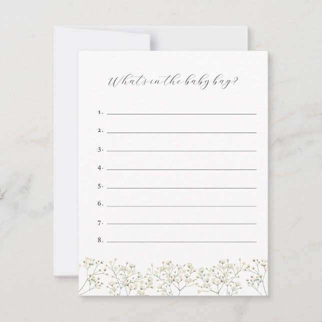 Barnets andedräkt Vad finns i Baby-blocket? Inbjudningar (Framsida)