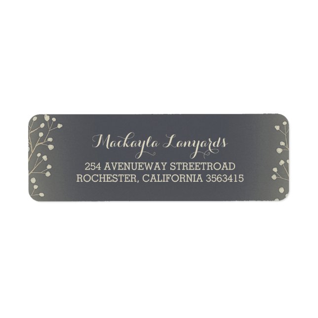 Barnets andedräkt Vintage bröllop Returadress Etikett (Framsidan)