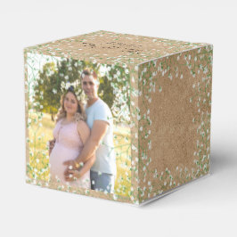 Barnets andningsfärg Blommor Boho Baby Shower Presentaskar