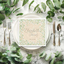 Barnets andningsfärg Rustic Boho Chic Bröllop Pappersservett