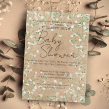 Barnets andningsfärgade Blommigt Boho Baby Shower