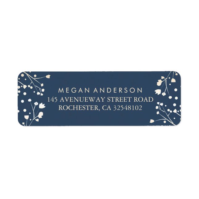 Barnets andningsflotta Bröllop Returadress Etikett (Framsidan)