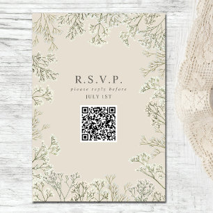 Barnets andningsmonogram Bröllop OSA QR Tilläggskort