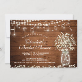 Barnets andningsmynning Burk Rustic Möhippa Inbjudningar