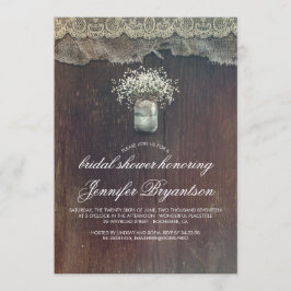 Barnets andningsmynning Burk Rustic Möhippa Inbjudningar