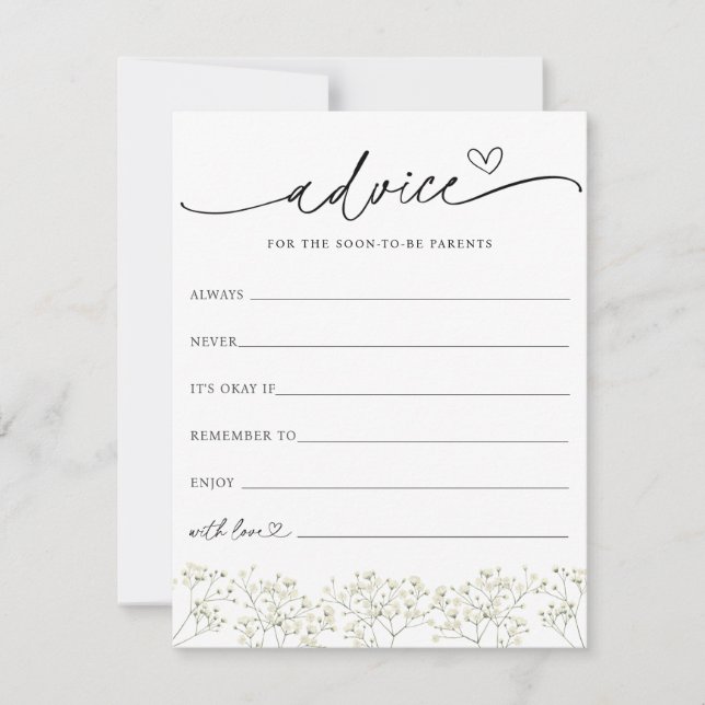 Barnets andningsråd för föräldrakortet inbjudningar (Framsida)