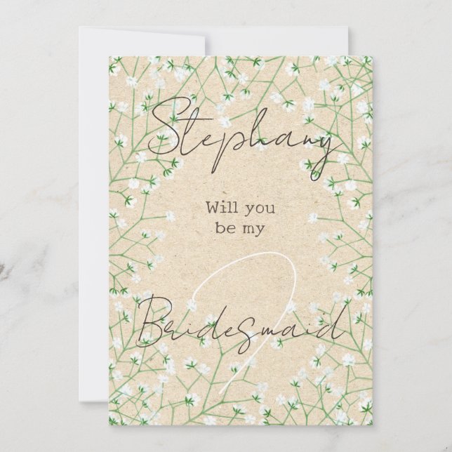 Barnets andningsslam Boho kommer att bli min Bride Inbjudningar (Framsida)