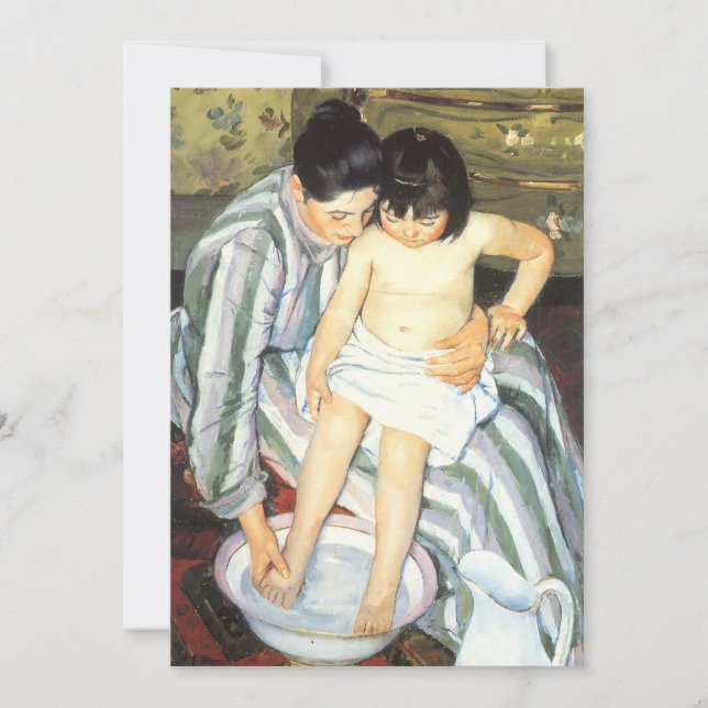 Barnets bath av Mary Cassatt Vintage Impressionism (Framsida)