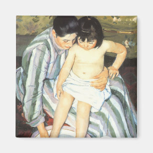 Barnets bath av Mary Cassatt Vintage Impressionism Magnet