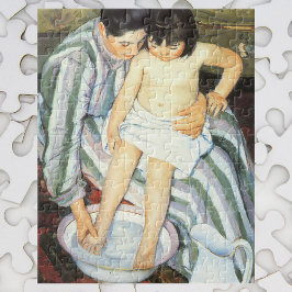 Barnets bath av Mary Cassatt Vintage Impressionism Pussel