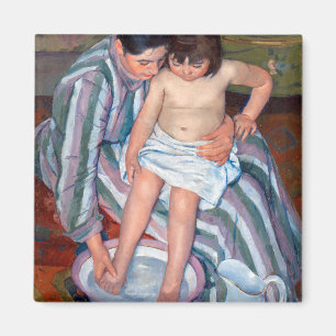 Barnets bath, Mary Cassatt Magnet