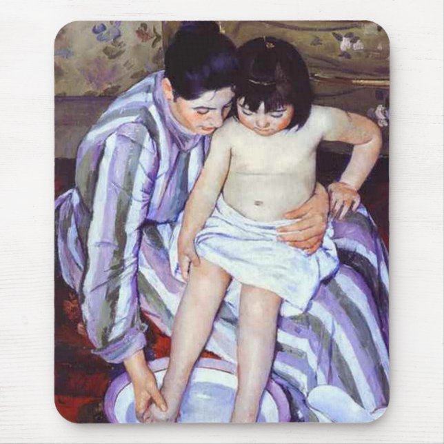 Barnets bath, Mary Cassatt Mousepad Musmatta (Framsidan)