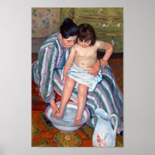 Barnets bath, Mary Cassatt Poster