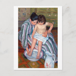 Barnets bath, Mary Cassatt Vykort