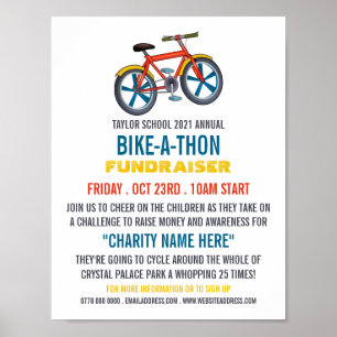 Barnets bike, Barns välgörenhetsbike-a-thon-händel Poster
