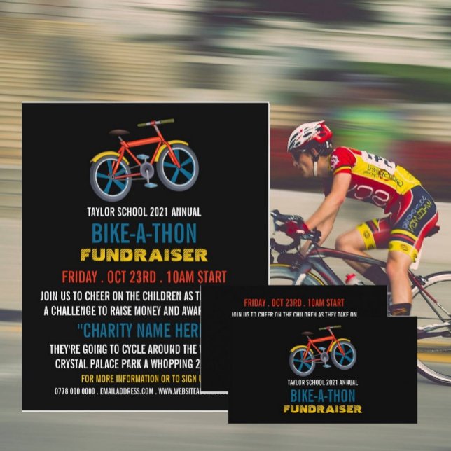 Barnets bike, Barns välgörenhetsbike-a-thon-händel Visitkort (Skapare uppladdad)