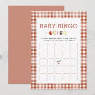 Barnets Bingo Spelkort Vattenfärg Baby- Inbjudningar