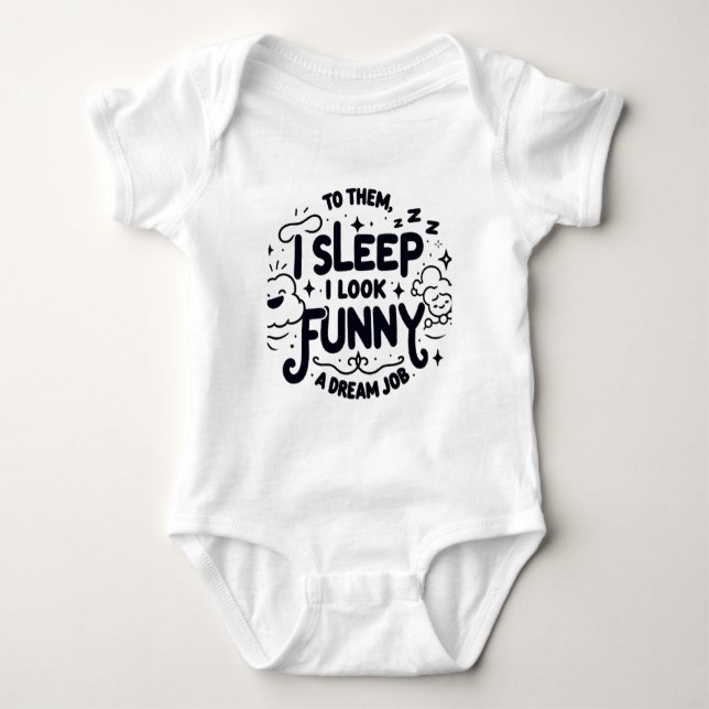 Barnets bodysuit med en rolig inskription t shirt (Framsida)