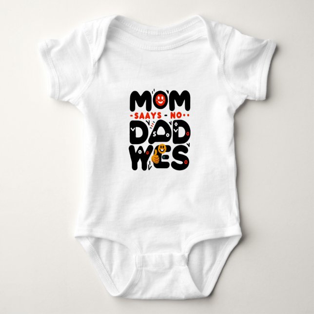 Barnets bodysuit med en rolig inskription t shirt (Framsida)