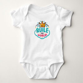 Barnets bodysuit med en rolig inskription t shirt