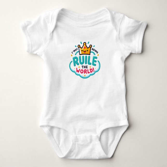 Barnets bodysuit med en rolig inskription t shirt (Framsida)