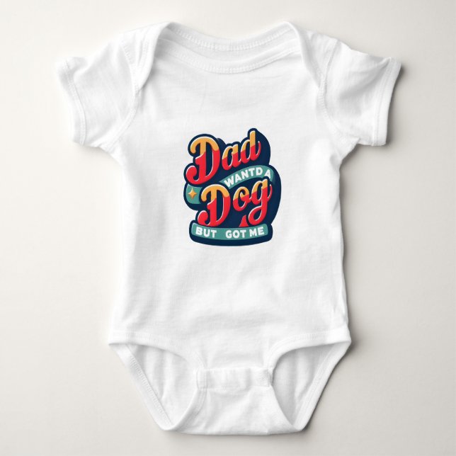Barnets bodysuit med en rolig inskription t shirt (Framsida)