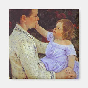 Barnets Caress. c. 1890, Mary Cassatt Magnet
