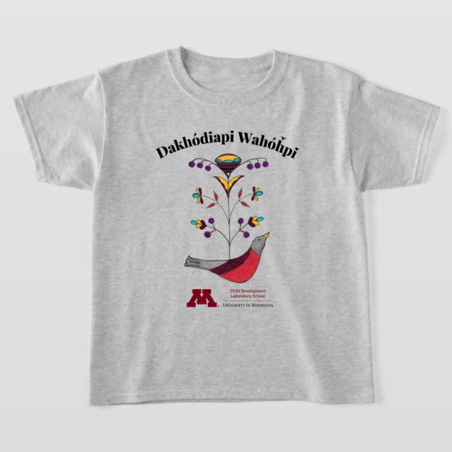 Barnets Dakota Language Nest T-shirt (Laydown)