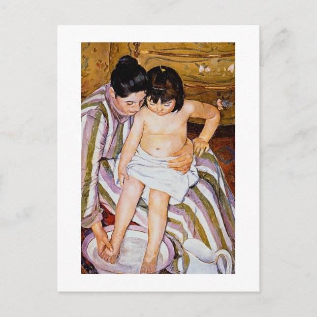 Barnets ed av Mary Cassatt mor dotters konst Vykort (Framsida)