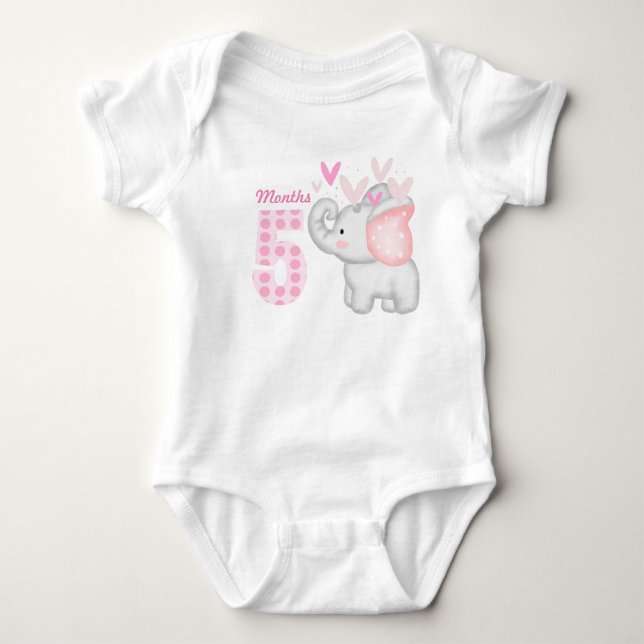 Barnets fem månaders body t shirt (Framsida)
