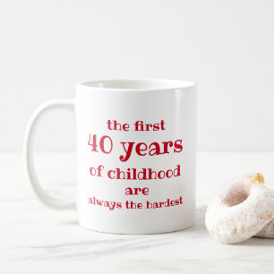 Barnets första 40 år är de svåraste kaffemugg