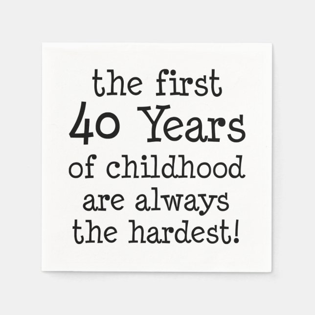Barnets första 40 år pappersservett (Framsidan)
